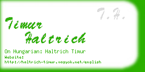 timur haltrich business card